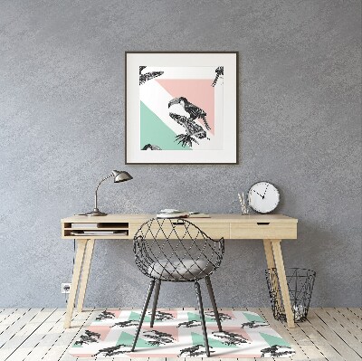 Office chair floor protector Toucan with triangles