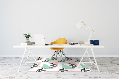 Office chair floor protector Toucan with triangles