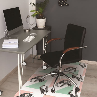 Office chair floor protector Toucan with triangles