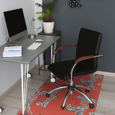 Office chair mat zebra