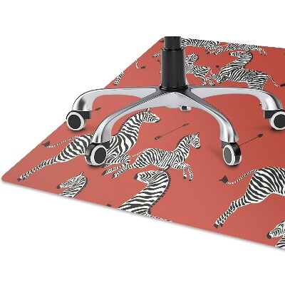 Office chair mat zebra