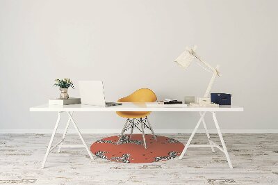 Office chair mat zebra