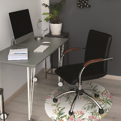 Office chair mat The blooming trees