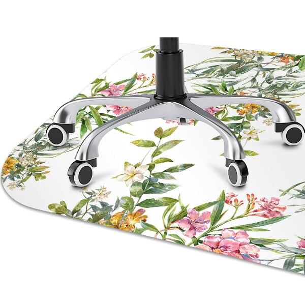 Office chair mat The blooming trees