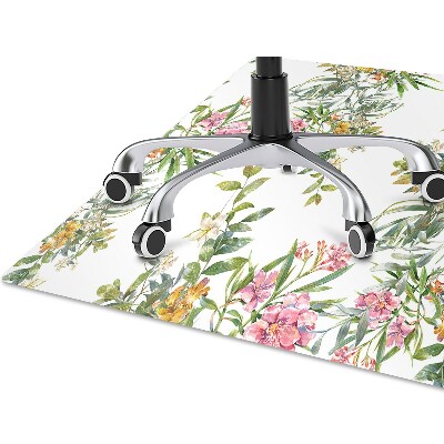 Office chair mat The blooming trees