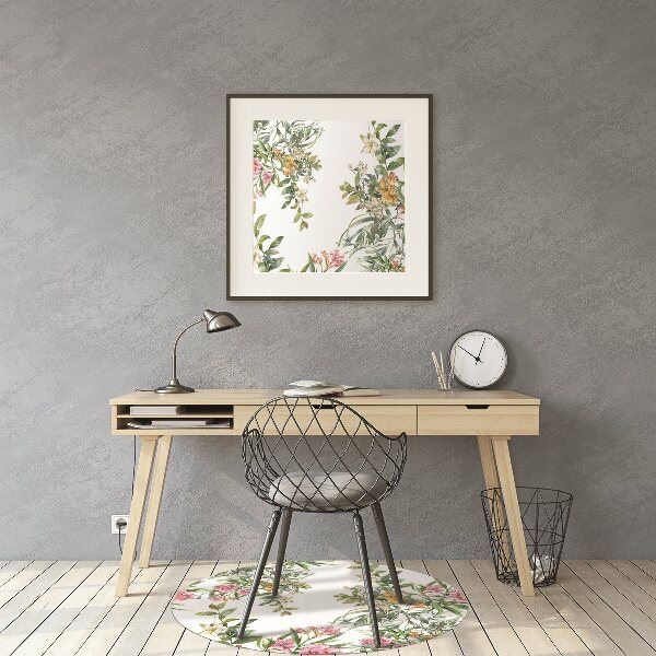 Office chair mat The blooming trees