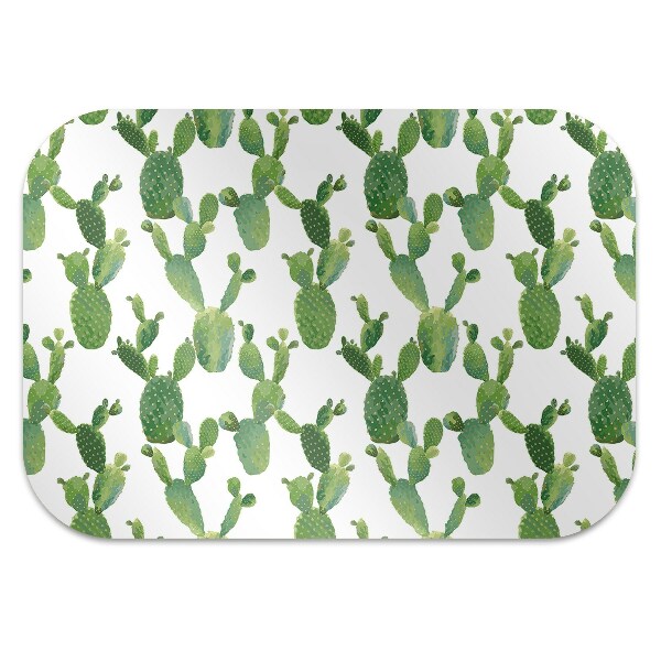 Chair mat floor panels protector painted cacti
