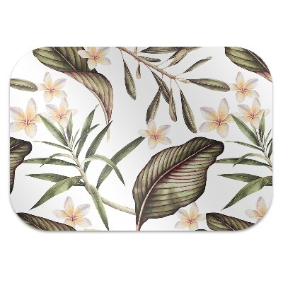 Office chair mat Leaves and flowers