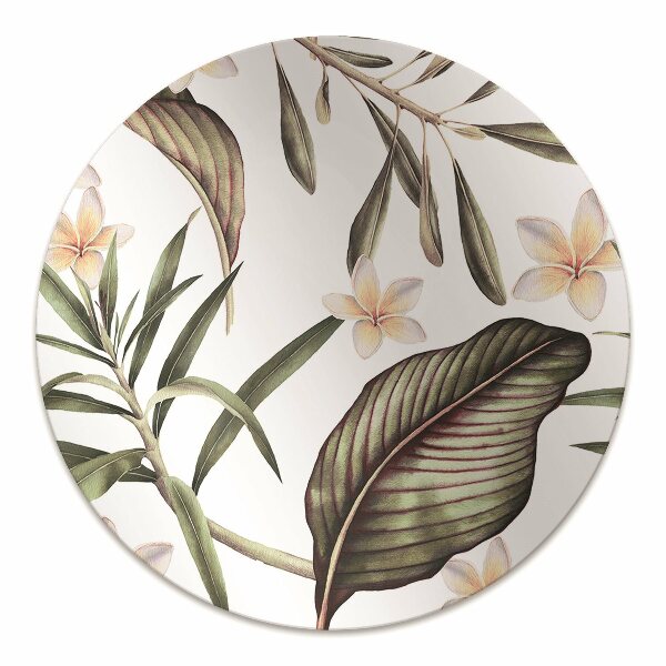 Office chair mat Leaves and flowers
