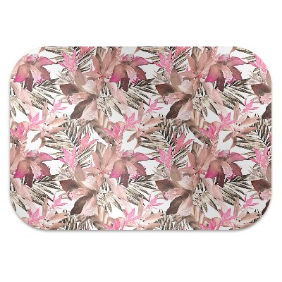 Chair mat floor panels protector tropical flower