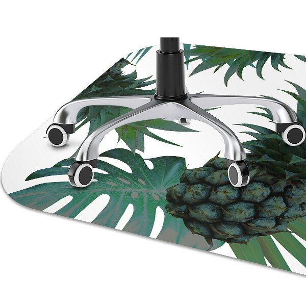 Office chair mat green pineapples