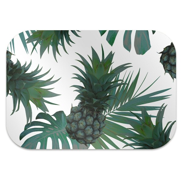 Office chair mat green pineapples