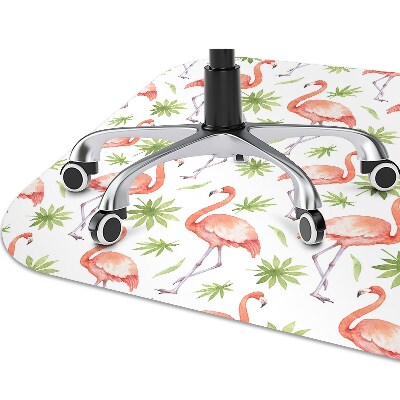 Office chair mat Flamingos