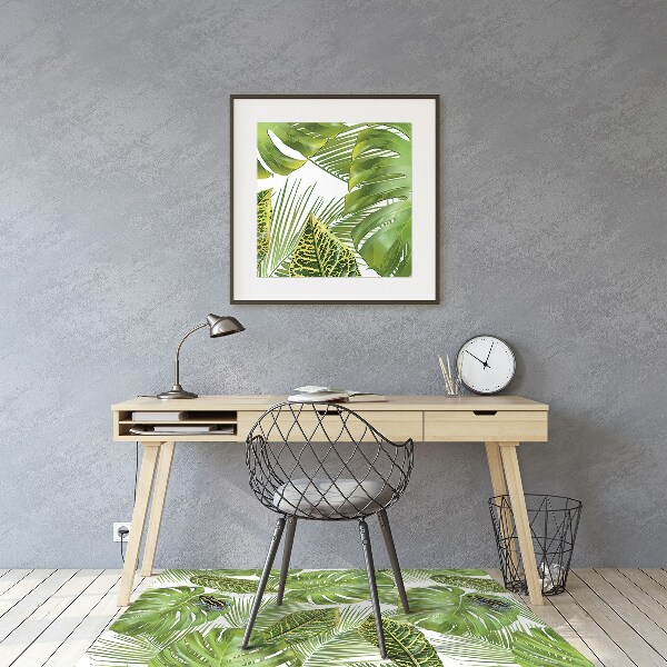 Office chair floor protector Frog on a leaf