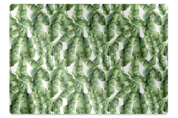 Office chair mat exotic leaves