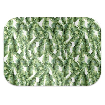 Office chair mat exotic leaves