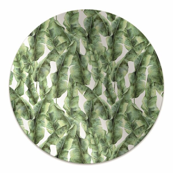 Office chair mat exotic leaves