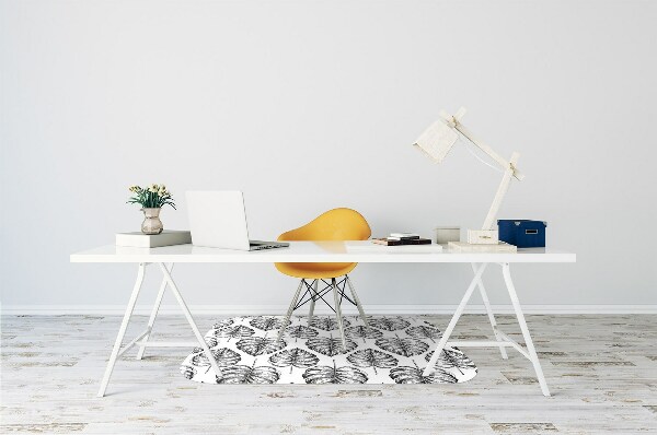 Office chair mat monstera