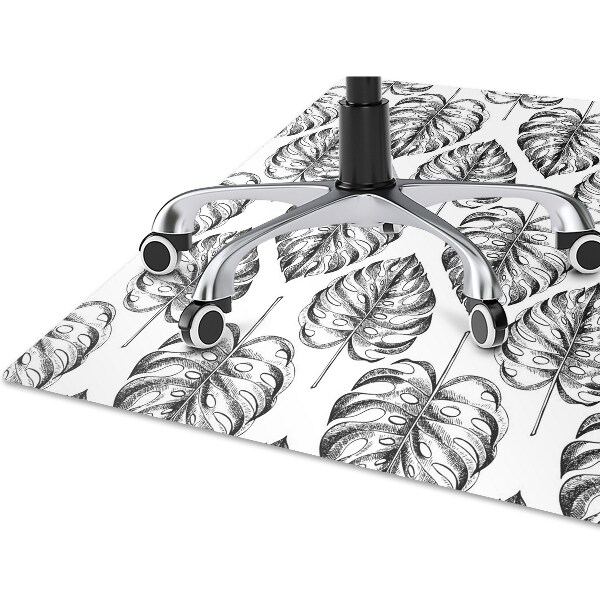Office chair mat monstera