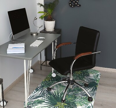 Office chair mat tropical leaves