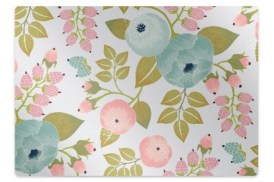 Office chair mat Spring flowers