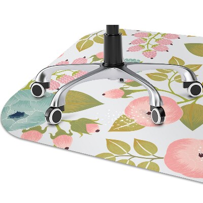 Office chair mat Spring flowers