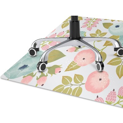 Office chair mat Spring flowers