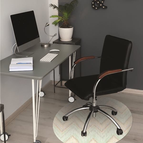 Office chair mat zigzags