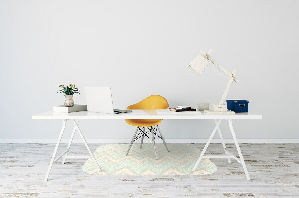 Office chair mat zigzags