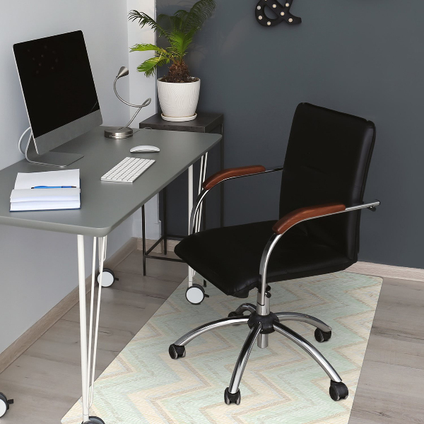 Office chair mat zigzags