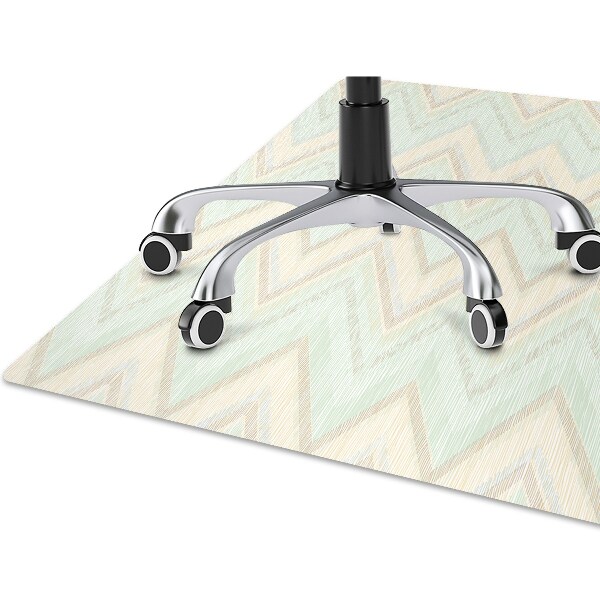 Office chair mat zigzags