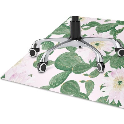 Chair mat floor panels protector flowering cacti