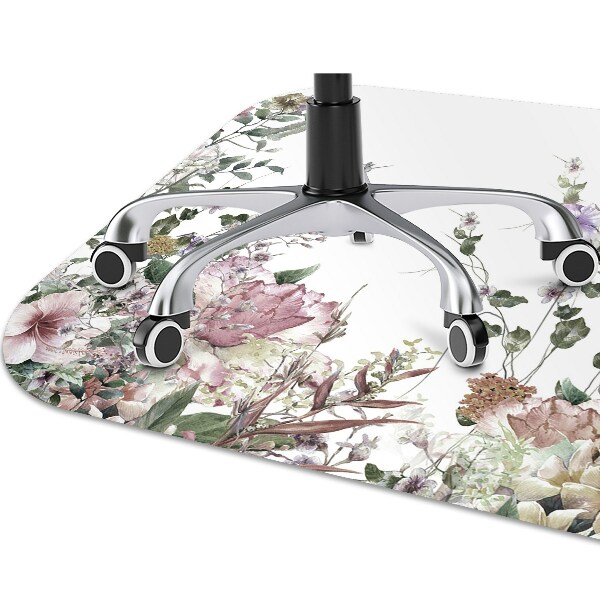 Office chair mat pastel garden