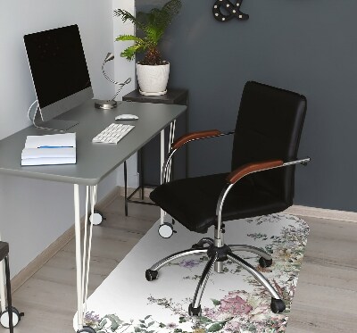 Office chair mat pastel garden
