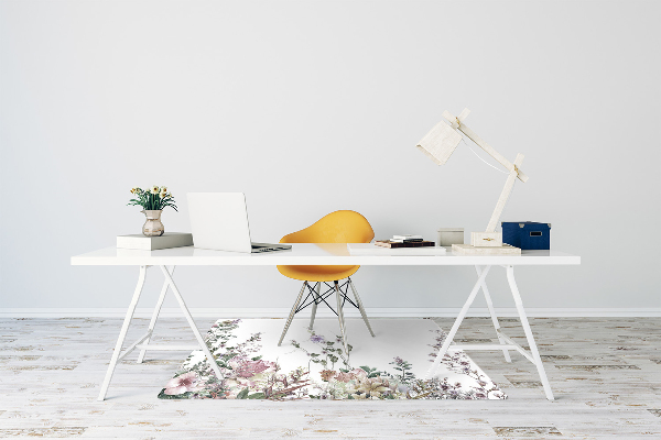 Office chair mat pastel garden