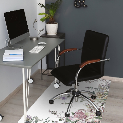 Office chair mat pastel garden