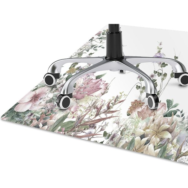 Office chair mat pastel garden