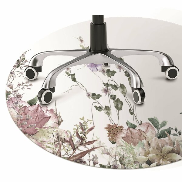 Office chair mat pastel garden