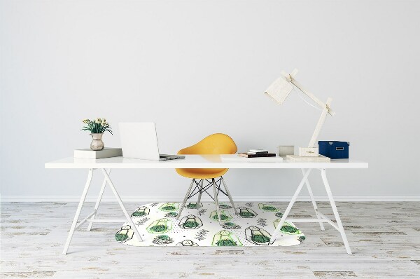 Office chair mat Cacti in lumps