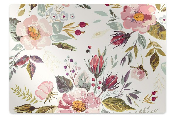 Computer chair mat Field flowers