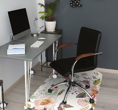 Computer chair mat Field flowers