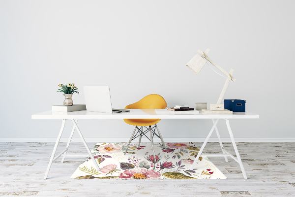 Computer chair mat Field flowers