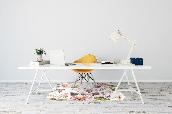 Chair mat Vintage flowers field