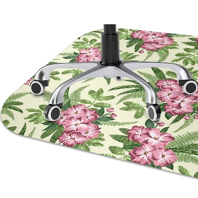 Office chair mat tropical Flowers