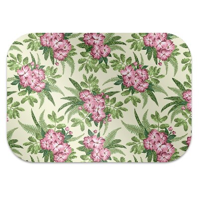 Office chair mat tropical Flowers