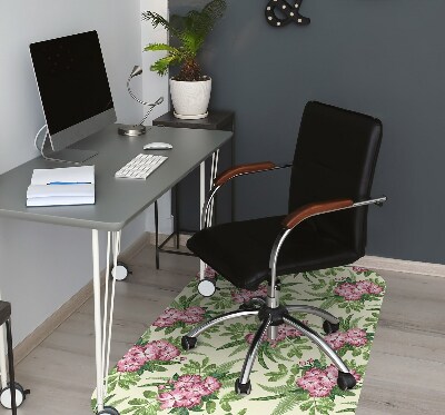 Office chair mat tropical Flowers