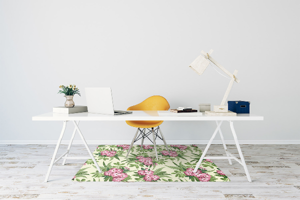 Office chair mat tropical Flowers