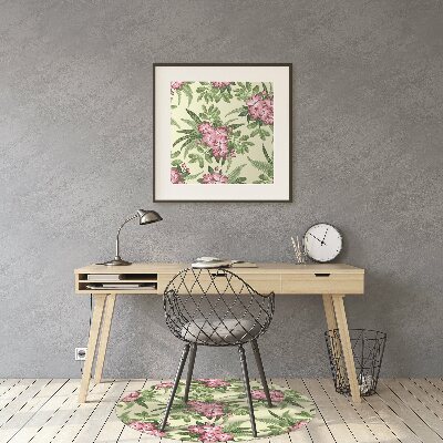 Office chair mat tropical Flowers