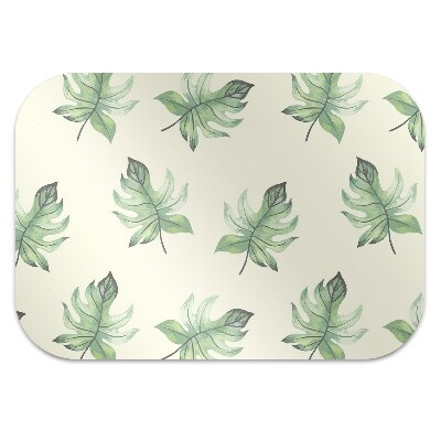 Office chair mat tropical leaves