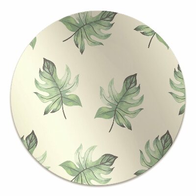 Office chair mat tropical leaves